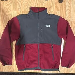 The North Face maroon Denali windbreaker jacket